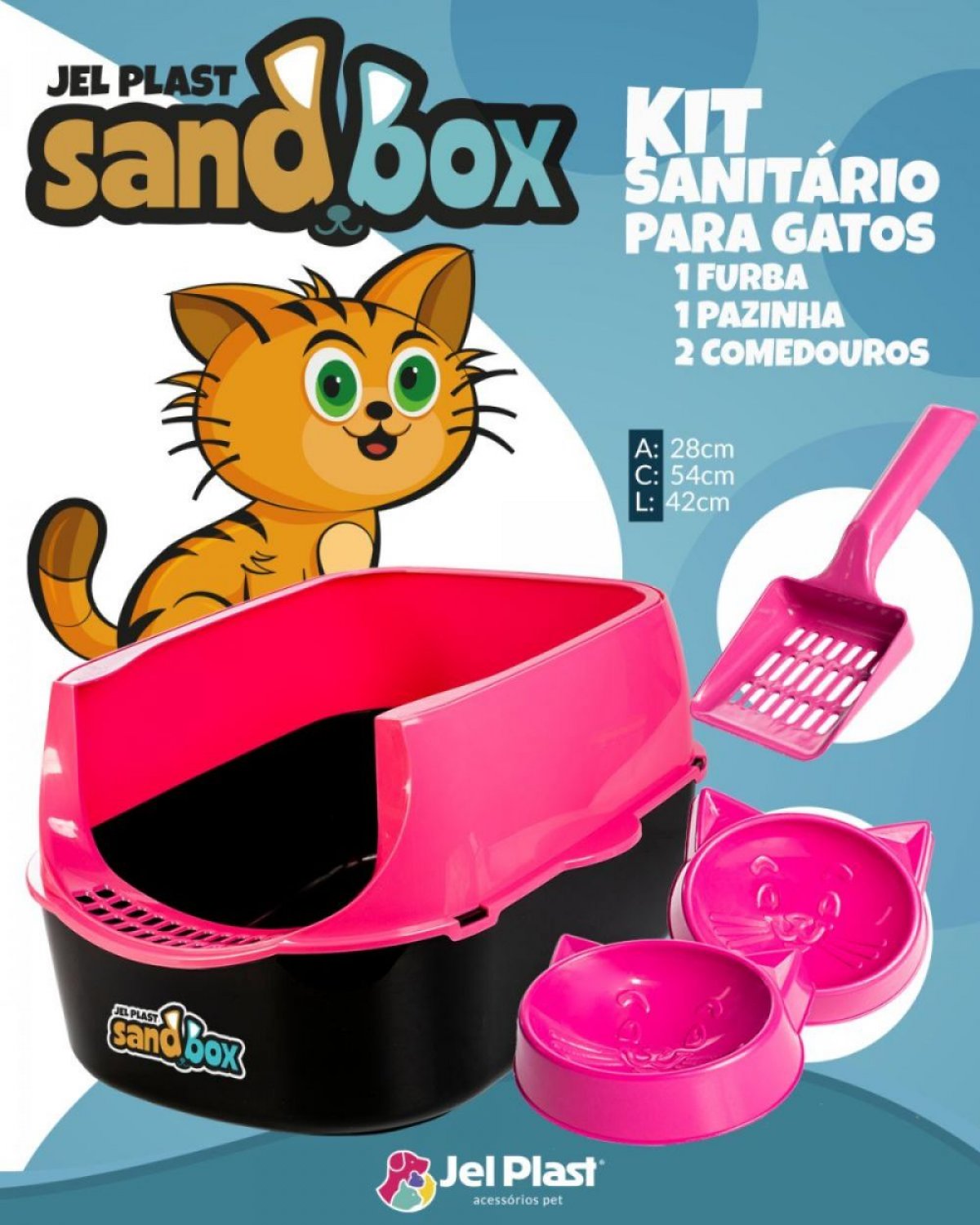 Banheiro Caixa De Areia Para Gatos Sanitário Pet c/ Acessórios no