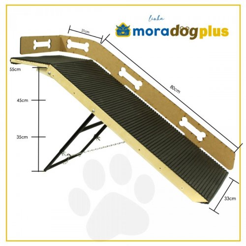 Rampa Para Cão Moradog Plus Osso Com Patamar - Morapet