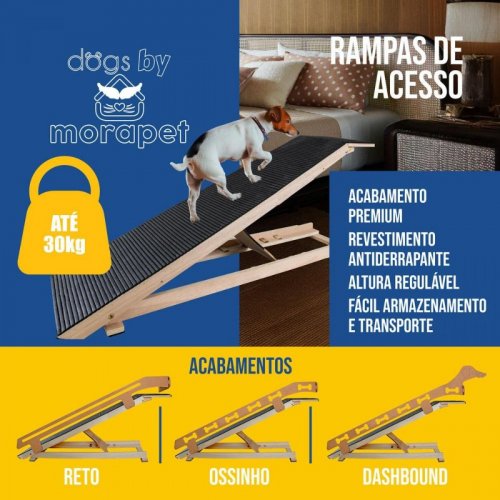 Rampa Para Cão Moradog Mid Dachshund Com Patamar - Morapet