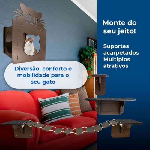 Playground Wall Box Play Para Gatos 