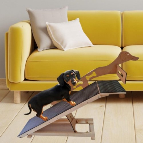 Rampa Para Cão Moradog Mid Dachshund Com Patamar - Morapet
