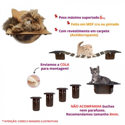 Playground  Top Cat Climber Morapet Para Gatos 10 pçs