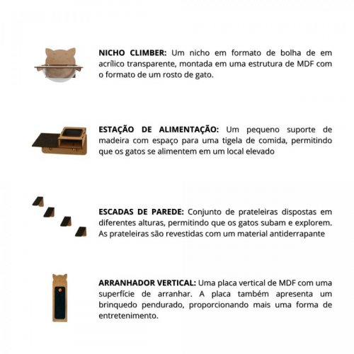 Playground  Top Cat Climber Morapet Para Gatos 10 pçs