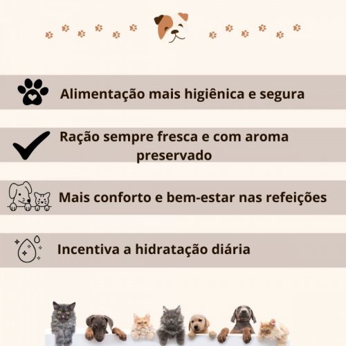 Comedouro Duplo Wood Double Metal Morapet