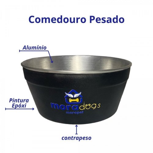 Morapet Max Collor - Comedouro Pesado para Cães e Gatos P