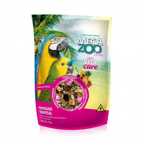 Ração Megazoo Mix Papagaio Tropical 700g
