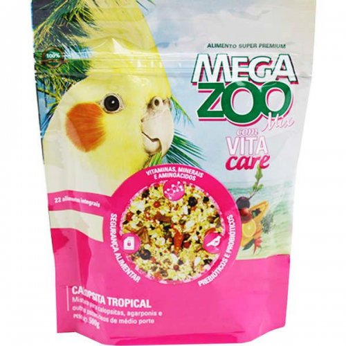 Ração Megazoo Mix Calopsita Tropical 500g 