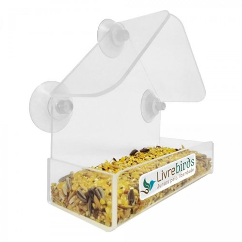 Alimentador Livre Birds Crystal com Ventosa MT513
