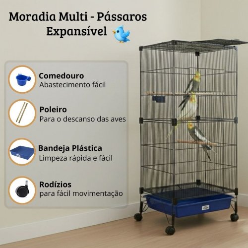 Moradia Multi - pássaros  Expansível Cores