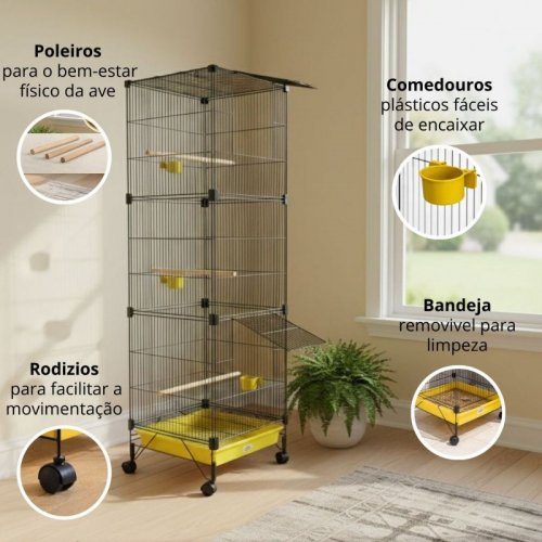 Moradia Multi - pássaros  conecta Flex Cores 