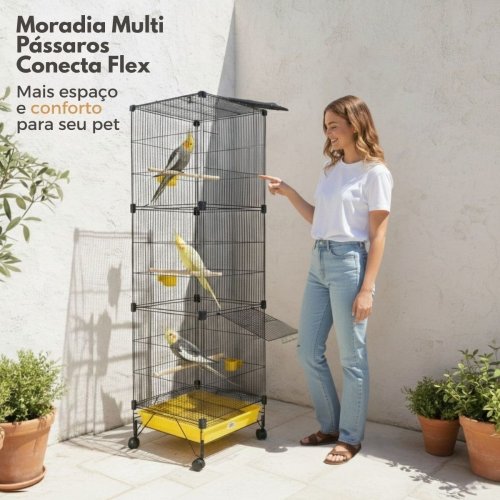 Moradia Multi - pássaros  conecta Flex Cores 