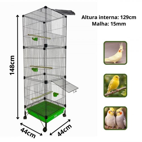 Moradia Multi - pássaros  conecta Flex Cores 