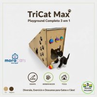 TriCat Max Morapet Rampa Arranhador Toca 3 em 1 Para Gatos