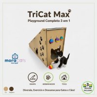 TriCat Max Morapet Rampa Arranhador Toca 3 em 1 Para Gatos