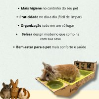 MultiBox 3 em 1 Moraroe Bandeja Com Porta-Feno e Comedouro