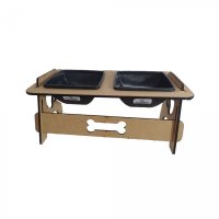Comedouro Duplo Morapet  de Madeira (Comedouro Wood Double)