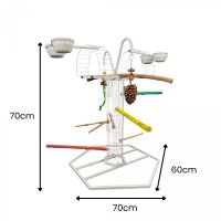 Playground Bragança FlypLay Para Calopsitas, Papagaios e Semelhantes