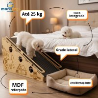 Rampa Morapet Dog Jump House Com Toca Integrada para Cães