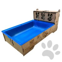 MultiBox MoraRoe 2 em 1 Bandeja + Porta Feno Para Roedores