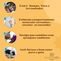 TriCat – Arranhador 3 em 1: Toca, Rampa e Diversão