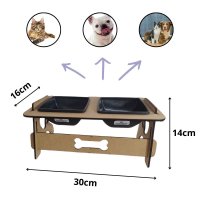 Comedouro Duplo Morapet  de Madeira (Comedouro Wood Double)