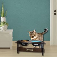 Comedouro Duplo Morapet  de Madeira (Comedouro Wood Double)