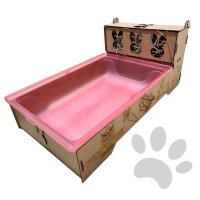 MultiBox MoraRoe 2 em 1 Bandeja + Porta Feno Para Roedores