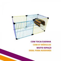 Cercado Minha Primeira Casinha Porquinho da Índia Multicolorida