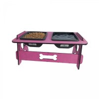Comedouro Duplo Morapet  de Madeira (Comedouro Wood Double)