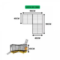 Gaiola Para Coelho E Semelhantes Tres Módulos