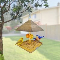Alimentador Livre Birds Chalé Rústico RM819